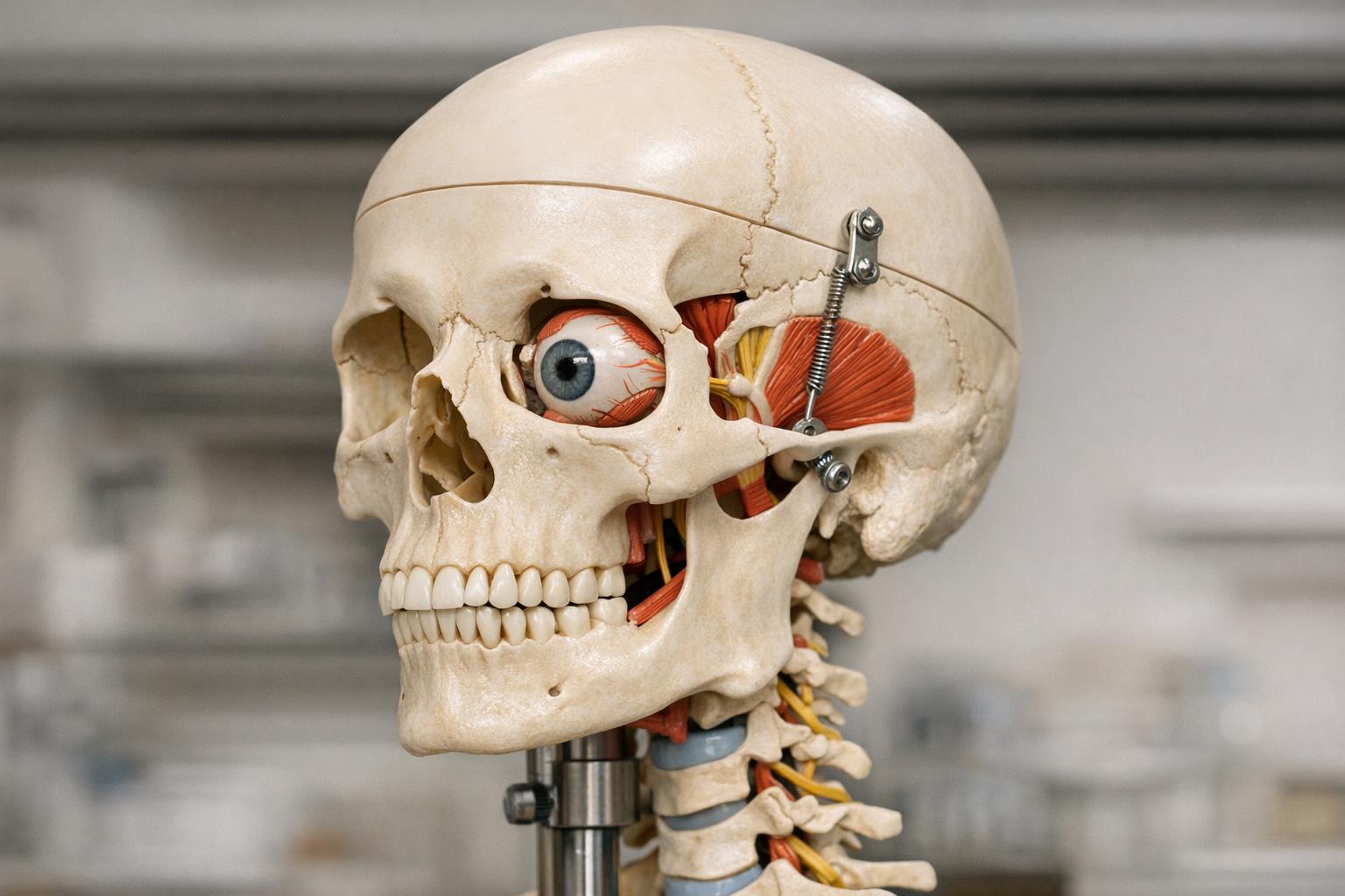 Zdjęcie: realistyczny anatomiczny model czaszki z ruchomymi elementami